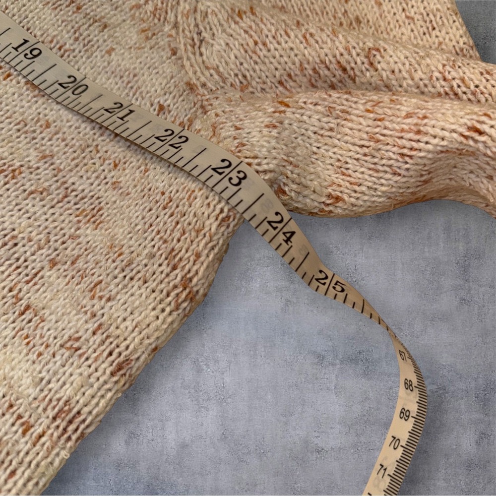 J.Jill Chunky Knit Sweater XL Cream Flecked Cotton‎ Blend Cozy Pullover Neutral - Picture 9 of 9